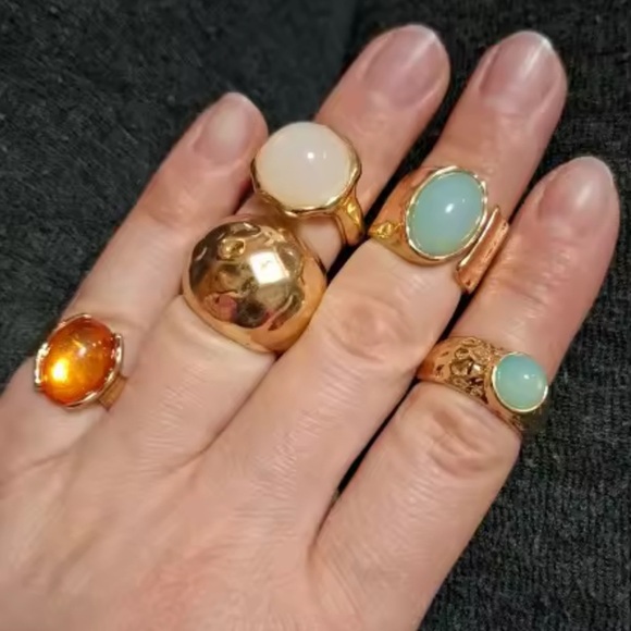 Retro Bohemian Gold Ring Set - Picture 9 of 11